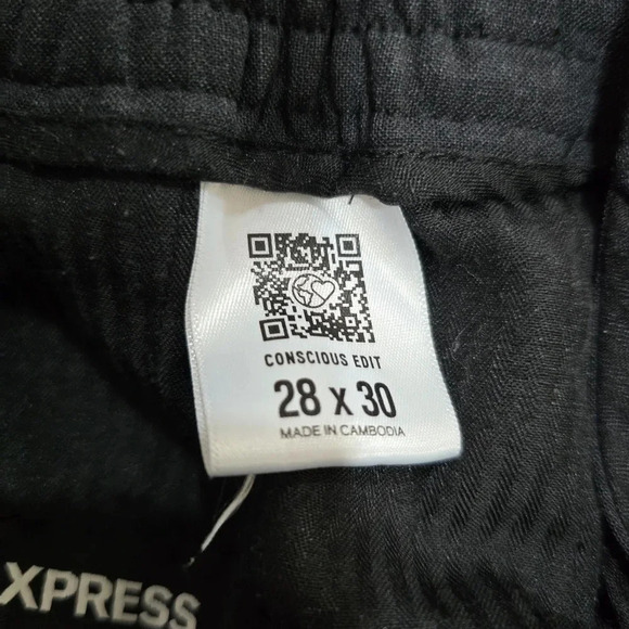 Express Conscious Edit Drawstring Waist Jogger Trouser Pants Wool Blend Size 28 - Picture 10 of 10